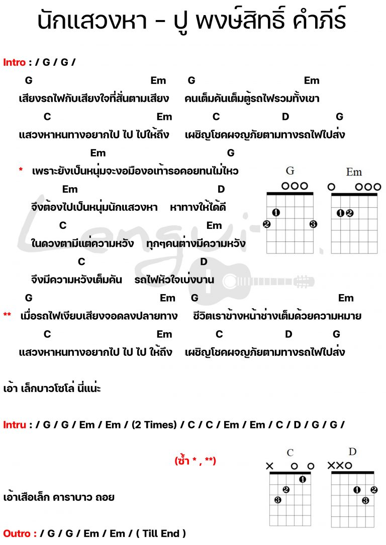 คอร์ดเพลง-นักแสวงหา