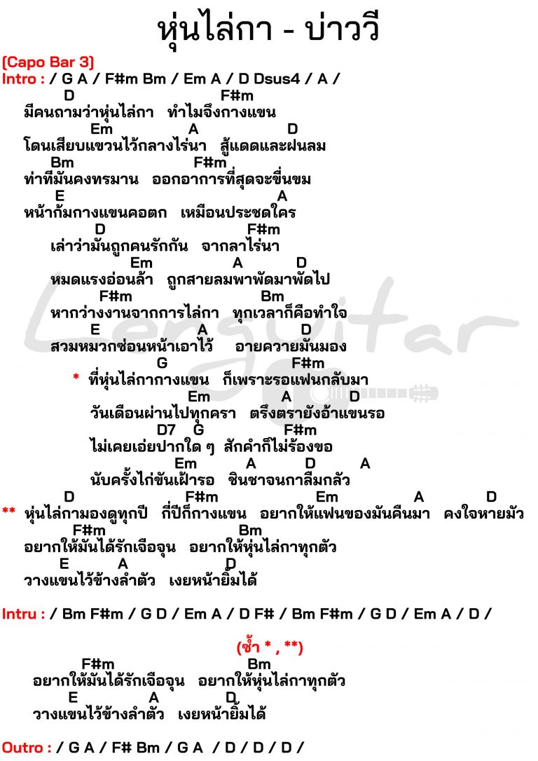 คอร์ดเพลง-หุ่นไล่กา