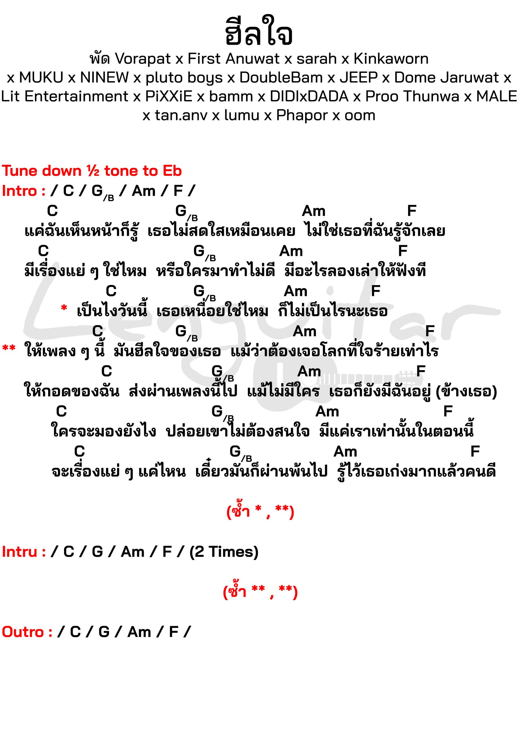 คอร์ดเพลง-ฮีลใจ